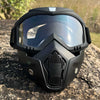 Goggle Mask Anti Scratch UV Protective Open Face & Eyewear Windproof Dirt Shield with Adjustable Strap