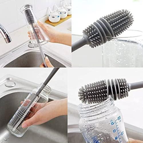 Cleaning Silicone Brush with Long Handle