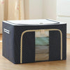 Large Capacity Clothes Storage Box – 66L Foldable Steel Frame Clothes Organizer